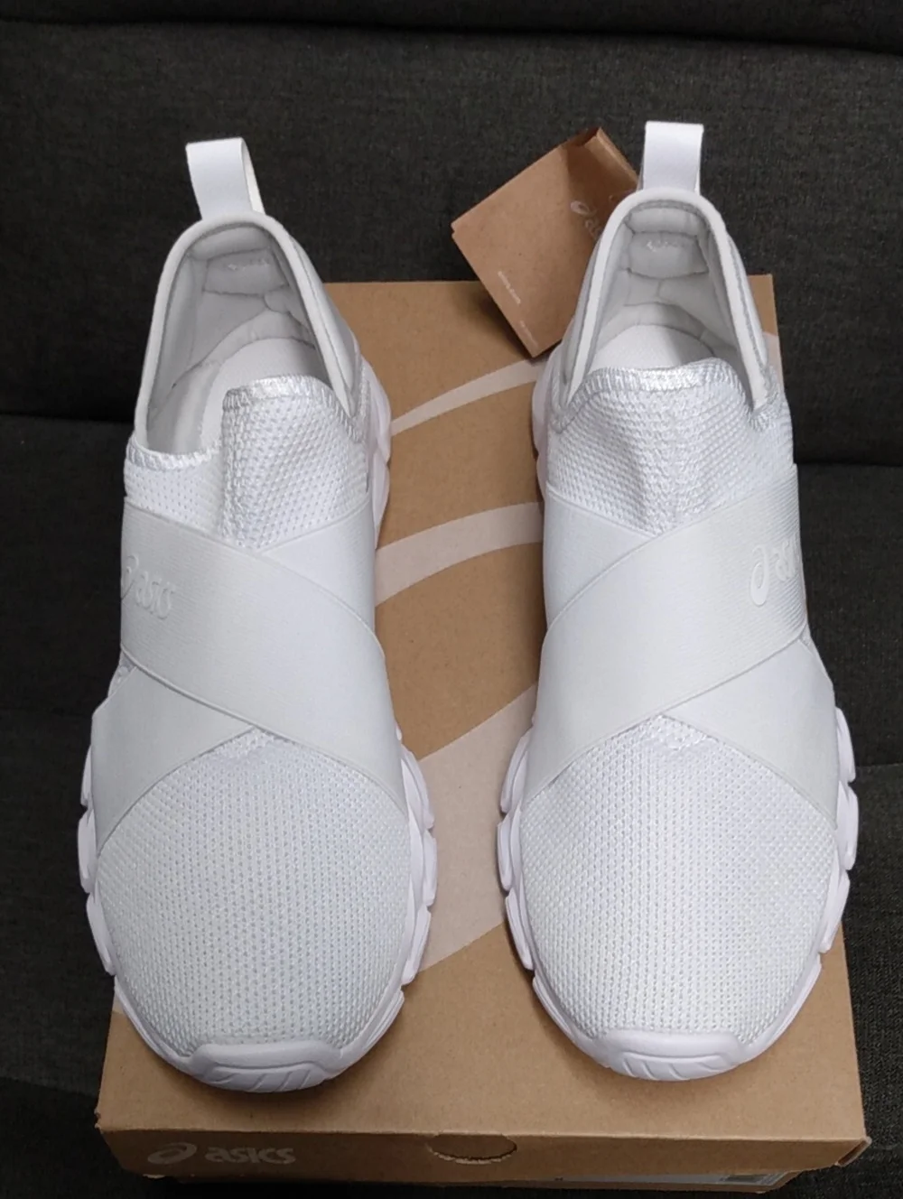 ASICS Slip-On Sneakers Quantum Lyte Slip-On Womens Sz 10 Shoe White 1202A257-100 - Picture 5 of 16